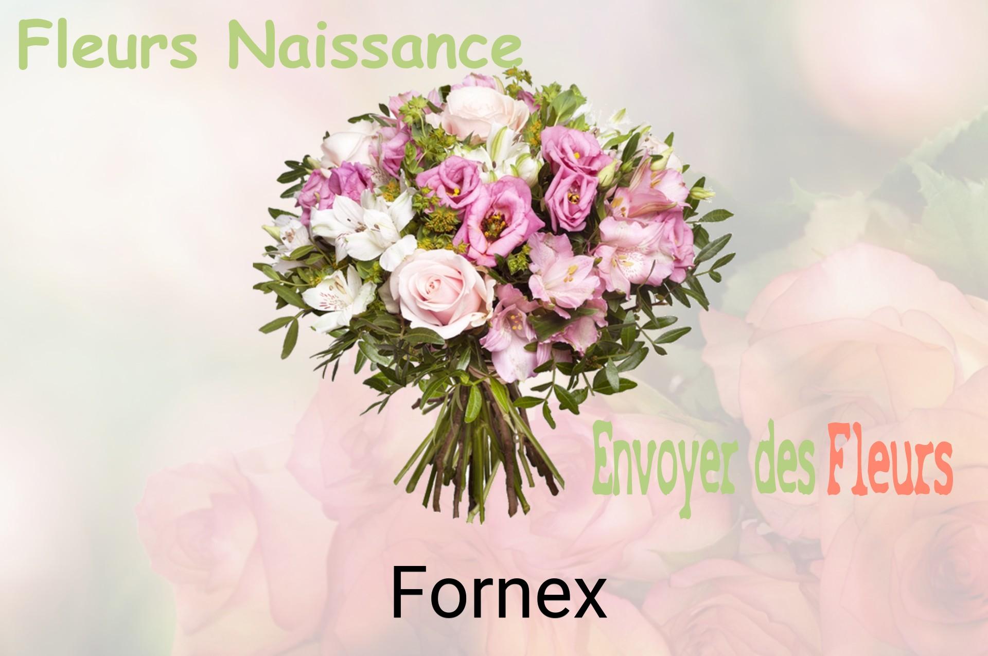 Bouquet de fleurs de naissance livré à Fornex